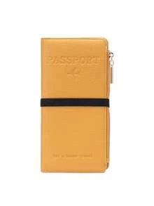 CHARM INFINITE Dompet Paspor Kulit Motif Leci Anti-Pencurian RFID, dengan Tali Elastis, Slot Pena, Beberapa Slot Kartu, Kompartemen Berresleting untuk Tiket dan Uang Tunai, Pengatur Dokumen Perjalanan Unisex, Cocok untuk Perjalanan Pesawat - MultiWarna - View 16