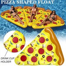 2 piezas/Set Hamaca flotante inflable con forma de pizza grande, flotador de piscina para adultos, balsa de descanso para playa y natación (estilo y color aleatorios enviados) - Multicolor - Ver 1