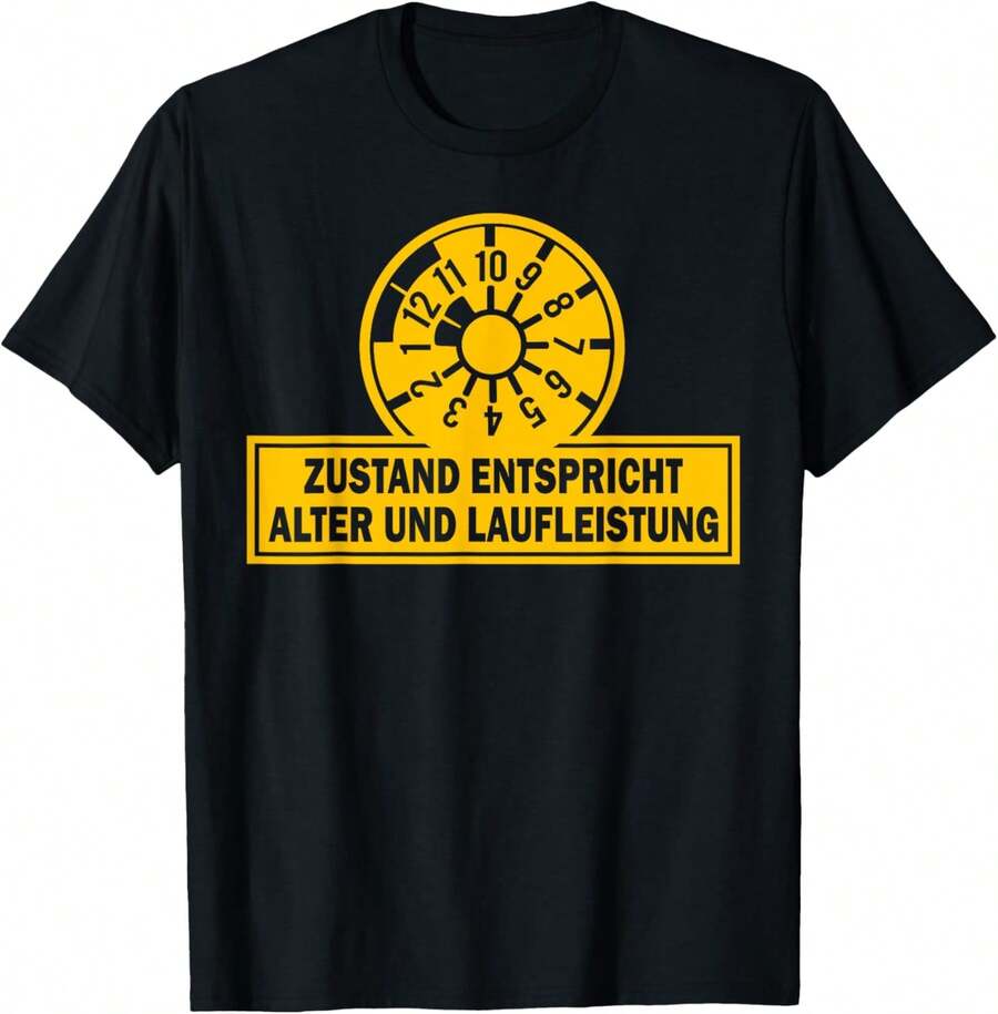 Lokale Lager,Marque,Funny - Condition Corresponds To Age And Mileage T-Shirt - 黑色 - 查看 1