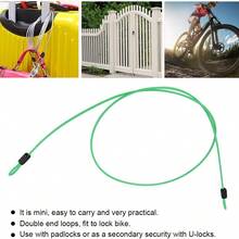 Gembok Kombinasi Kabel Baja Panjang, Kabel Baja Lunak 1,5m dengan Set Gembok Kombinasi, Cocok untuk Koper, Skuter, Helm, Penutup Mobil, dan Kunci Anti-Pencurian Kaca Depan - MultiWarna - View 6
