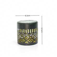 1/2/4pcs Solar Powered Small Ceramic Pot Mandala Iron Art Wall Light Outdoor Garden Light Warm White LED Suitable For Yard Lawn Park Path Decorative Light - Mandala Wall Lamp - View 6