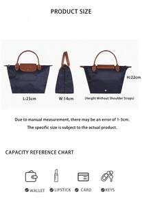 Tas Tangan Wanita Longchamp L1621 089 P68 - Biru tua L1621 089 P68 - View 11