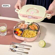 Cute Bento Box Adult, 304 Stainless Steel Lunch Box, Microwavable Food Container With Tableware, Portable Insulated Lunch Container With Handle, Leakproof Lunch Box For Student School, Japanese Bento Box, Metal Lunch Box - Multicolor - View 14