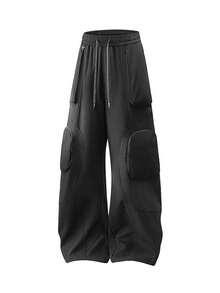 Men's Spring/Autumn Multi-Pocket Sports Outdoor Casual Fashion Cargo Pants - Black - View 2