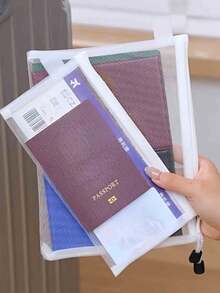 4件組文件收納袋－全新尼龍材質，便攜旅行用，包含身分證件、登機證、卡片夾與護照收納袋 - 彩色 - 查看 3