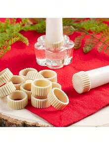 6/12/24pcs Silicone Candle Holders Designed To Prevent Slipping, Featuring Rings That Stabilize Candles & Prevent Wax Drips, With Decorative Stabilizing Sleeves For Tapered & Pillar Candles, Perfect For Party - View 1
