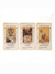 78 Cartas Clásicas con Guía para Principiantes, Juego de Adivinación Portátil, Cartas de Adivinación Navideñas, Regalo de Juego - Multicolor - Ver 7