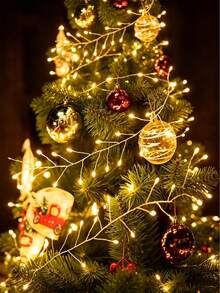 Luces de Hada LED para Navidad de Interior, Luces LED Festivas, 8 Modos Intermitentes, Con Control Remoto, Control Remoto Inteligente, Regulables, 8 Modos, 50/100/200 Luces de Hada LED, Adecuadas para Boda, Fiesta, Decoración de Dormitorio - Multicolor - Ver 10