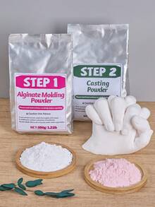 550g+1000g Set 3D Hand And Foot Casting Kit, DIY Handmade Gift Set, Couples 3D Plaster Hand Mold Set, Plaster Powder, DIY Hand And Foot Mold Kit, Ideal Home Decor, Valentine's Day Gift, Wedding Anniversary Gift - A - View 3