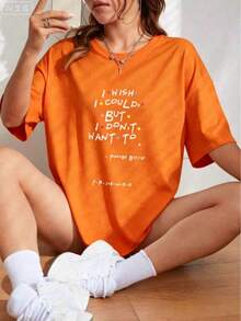 Refreshing SummerFashion Friends TV Show Funny Cartoon T Shirt Women Graphic Best Friends Harajuku T-Shirt Korean Style Tshirt Top Female 2026 - 橘色 - 查看 1
