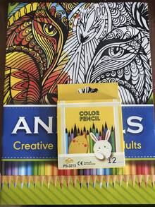 1 pieza Juego de libro para colorear de 16 páginas, juego de pintura para colorear para aliviar el estrés - Multicolor - Ver 15