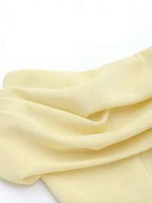 Sexy Women's Sleeveless Thigh-High Slit Knit Dress, Elegant Strapless Long Evening Gown, Suitable For Parties And Formal Occasions Summer Yellow - Yellow - View 5