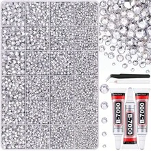 30,000pcs Red Flat Back Resin Rhinestones, 24-Grid Crystal Gemstone Storage Box, Includes 3 Bottles Of B7000 Jewelry Glue, Round Jelly Gems With Tweezers, Suitable For Making Jewelry, Shoes, Clothes, Fabrics, Bags, Artworks, Phone Cases, Decoration, DIY Rhinestone Kit - View 16