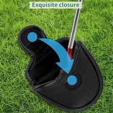 1PC Golf Headcovers - Black USA Mallet Putter Headcover, American Flag Embroidery, Soft Inner Lining, Universal Fit For Most Putters - Multicolor - View 4