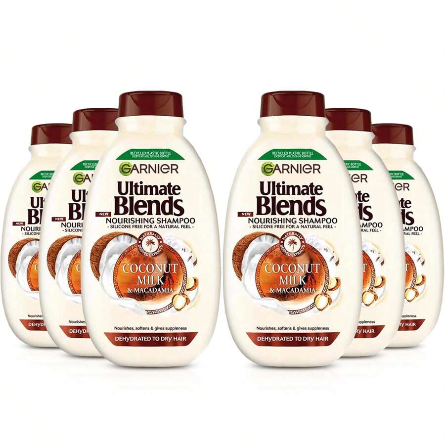 Garnier Ultimate Blends Coconut Milk & Macadamia Shampoo 400ml - Pack Of 6 - Shampoo+Conditioner - View 1
