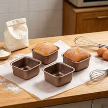 2/4pcs Square Mini Cake Molds, Non-Stick Mini Toast Bread Molds, Home Oven Baking Tools, Suitable For Bread And Cake, Home Baking Molds - View 12