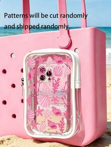 New Ocean Shell Pattern Bogg Beach Phone Bag (Includes Starfish & Shell Pattern) - Accessory, Phone Bag, Toiletry Bag; Essential For Travel And Outings, Can Be Used As Decorative Charm - Multicolor - View 9