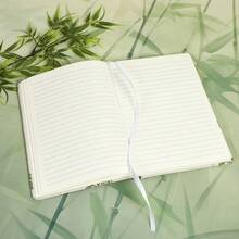 A5 Linen Fabric Notebook Cover Embroidered Logo Travel Journal Vintage Student Diary - Rectangle - View 7