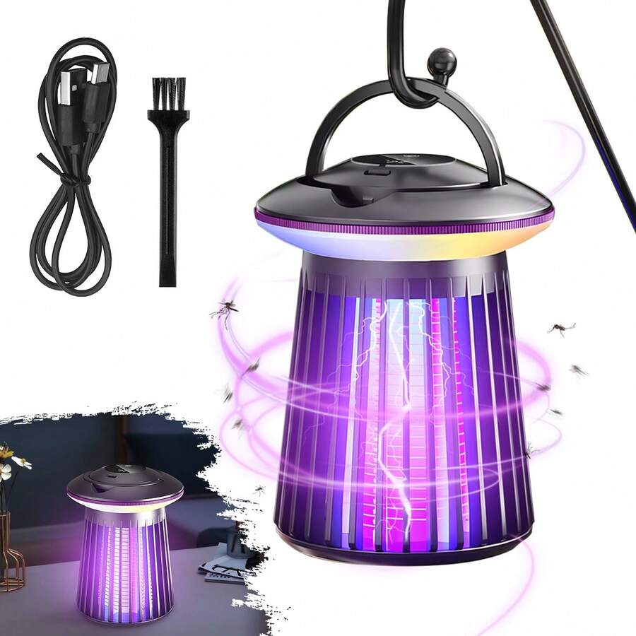Outdoor Mückenabwehr, Elektrischer Mückenkiller, Elektrischer Fliegenklatsche, 3-stufig einstellbare Mückenabwehr-Lampe, Mückenabwehr, Fliegenfalle, Elektronischer Insektenvernichter für Innen- und Außenbereich, ABS Kunststoffgehäuse - Verschiedenfarbig - Übersicht 1