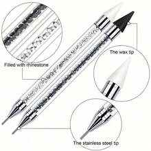 1/3pcs Glitter Liquid Rhinestone Pen, Multi-Color Crystal Gem Dotting Pen, Crystal Gemstone Adhesive Pen, Universal Nail Art Decoration, Diamond Painting Craft, Rhinestone Set, Crystal Art Supplies, Autumn Decoration, College Essential, Women's Gift, Home Necessity, Room Decor Aesthetic, Home Christmas Decoration, Bedroom Decor, Desk Accessories, Bathroom Decor, Wall Decor, Gift, Wedding Decoration - A - View 10