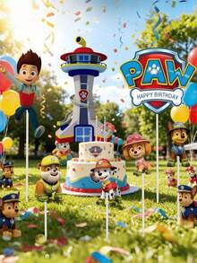 7/13/14/17/21/24pcs Paw Patrol Cake Toppers, Suitable For Parties, Birthdays, Celebrations, Mother's Day And Other Occasions - Cartoon - View 4