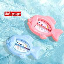 1pc Minimalist Fish-Shaped Cartoon Water Thermometer Indoor Temperature Gauge ABS Material Bathroom Decor - Multicolor - View 1