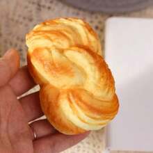 1pc Soft Bread Food Prop Model, Croissant Twisted Bread, PU Material Sample Display Product, Furniture Decor, Material, Perfect As A Gift For Family, Friends, Birthday Gift - Multicolor - View 5