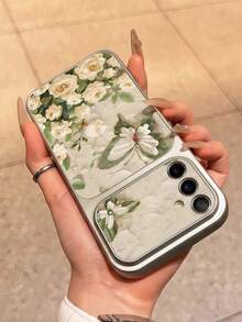 1pc Cute Oil Painting Spring Butterfly Pattern Spray Painted TPU Full Coverage Phone Case Compatible With Galaxy S26 S25 S24 Ultra S24 Plus S24 FE S23 S22 A55 A54 A53 A52 A50 A30 A42 A35 A34 A33 A25 A24 A20 A30 A15 A17, Smart 8/ Hot 40i/Spark 20/Spark 20C/Spark Go 2024/ G84/ A7 Pro/Honor X9A X9B X9C X9D - Silver - View 5