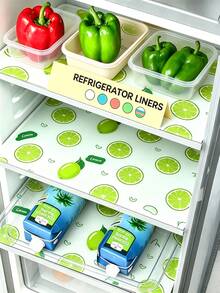 4/2/1pc High Quality Thickened Refrigerator Mat, Washable And Reusable, EVA Material, Innovative Pattern, Suitable For Refrigerator And Kitchen Decor, Kitchen Essentials/Tools/Supplies/Accessories, Summer - Multicolor - View 3