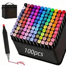 Personalized 48/24 Color Dual-Tip Marker Pen Watercolor Pen Set Professional Anime Painting Design Art Supplies - Sets - View 8