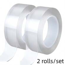 Strong Transparent Nano Tape, Reusable Double-Sided Adhesive Roll, For Home, Office And Dorm Decor, 2 Rolls, Width 0.787in, Total Length 236.22in - View 9