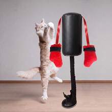 Saco de boxeo para gatos, juguete de actividad divertida para gatos, juguete de ejercicio para gatos con guantes de boxeo colgantes - Multicolor - Ver 2