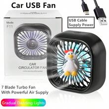1 buah Kipas Pendingin Ventilasi Udara Mobil Lucu, Kipas Mobil Bertenaga USB yang Dapat Diatur, Kipas Turbo Bertenaga, Lampu Ambient Warna-warni Gradien, Rendah Suara, Kipas Pendingin Interior Mobil Mini Multifungsi yang Lucu, Kompatibel dengan AC Mobil - Kipas Mobil Berkabel - View 20