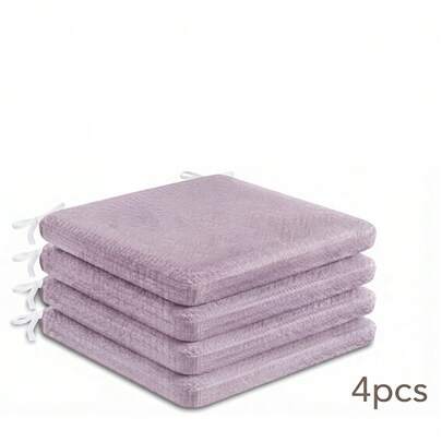 4 Pieces, 40 X 40 Cm Seat Pads For Dining, Kitchen And Patio Chairs Made In Turkei