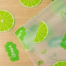 Premium Refrigerator Mat - Moisture-Proof, Non-Slip, Cuttable, Washable And Reusable, Made Of EVA Material, Fresh Lemon Design. Suitable For Refrigerator, Freezer, Drawer, Shoe Cabinet, Cupboard And Kitchen Decor. - Multicolor - View 3