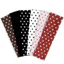 6 Piece Polka Dot Women's Headband Loose Elastic Headband Anti Slip Yoga Fitness Headband Comfortable Anti Slip Facial Makeup Headband - Multicolor - View 10