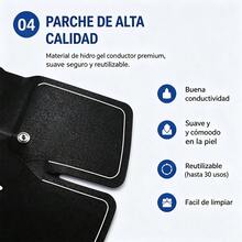 Estimulador Muscular EMS Inalámbrico Completo con 3 Unidades de Control Independientes, Parches de Hidrogel Conductivo Reutilizable para Abdomen, Brazos, Piernas y Glúteos, Dispositivo Tonificador Muscular Portátil Recargable USB con 6 Modos de Entrenamiento y 9 Niveles de Intensidad Ajustables, - Negro - Ver 5