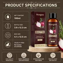 Hoegoa 2-Pack Biotin Rosemary Onion Extract Shampoo, Minimizes Hair Breakage, Boosts Natural Volume, Smooths Dry & Frizzy Strands, For All Hair Types, 100ml Each - 2PCS - View 3