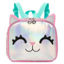 3pcs/Set Girls Cute Iridescent Cat Sequin Backpack Set, Cartoon Cat School Bag With Crossbody Bag And Pencil Case - Girls Backpack - View 5