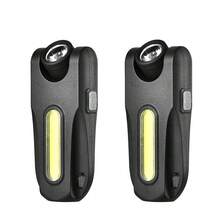 1/2PCS Rechargeable LED Flashlight, Cob Side Light-C Type Rechargeable, Portable Multifunctional Outdoor Flashlight With Clip/Magnet, Suitable For Hiking, Camping, Fishing, Running, Emergency Lighting - Black - View 13