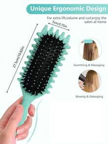 1pc Newly Upgraded Curling Hair Styling Comb, Specially Designed Curling Hair Comb, Suitable For Men And Women, Can Shape And Style Curly Hair, Reduce Pulling And Hair Separation. - Multicolor - View 4