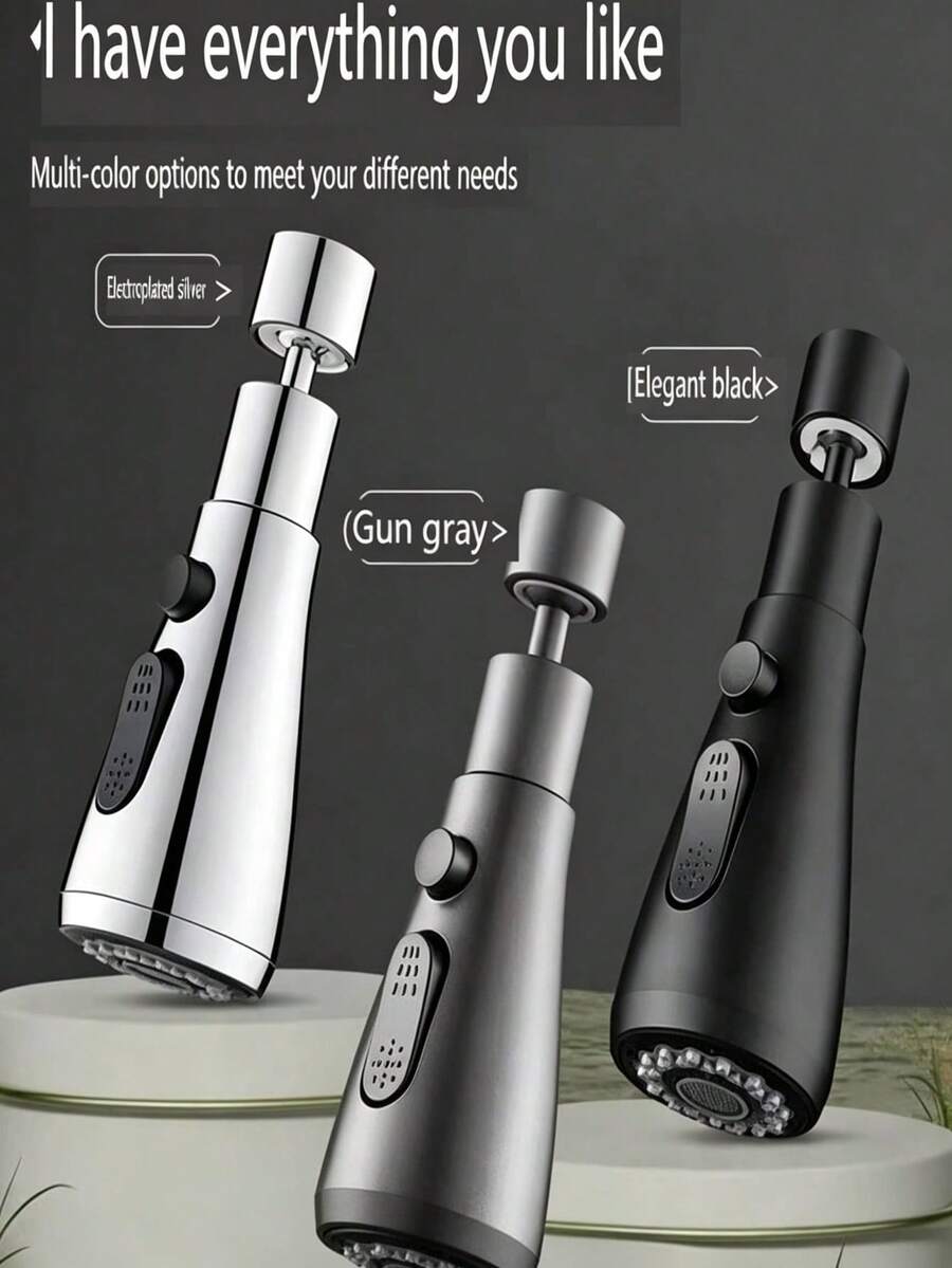 1/2pcs, Multi-Function Kitchen Faucet With 3 Water Modes, Aerator And Delay Device, Universal Swivel Design, Water-Saving And Anti-Splash, Perfect For Washing Vegetables And Fruits, Kitchen Faucet Accessories, Universal Rotating Anti-Splash Faucet Extender, 3-Stage Adjustable Water Aerator, Universal Stainless Steel Faucet Adapter, Suitable For Home Kitchen Sink And Bathroom Vanity