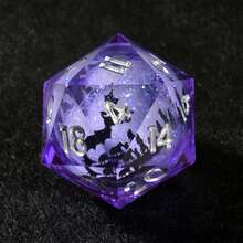 Set Dadu D&D Bystander Longan, Dadu Mata Kucing Buatan Tangan dari Resin Cair dengan Tepi Tajam, 7 buah, Cocok untuk Permainan Peran di Meja - MultiWarna - View 8