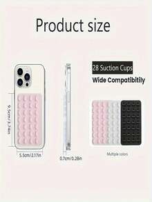 1 cái giá đỡ điện thoại bằng silicone, giá đỡ điện thoại dán chống trượt, phụ kiện rảnh tay chụp selfie/quay video, tương thích với mọi mẫu điện thoại, đệm chống trượt hai mặt 28 điểm, giá đỡ cốc hút silicone, vòng giữ điện thoại, đồ dùng thiết yếu tựu trường, quay phim và chụp ảnh - Nhiều màu - Xem 3