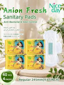 Niceday 245mm 10片/包 日用負離子衛生棉，含負離子晶片，可去除私密處異味，高吸水力、快速吸收，乾爽不癢，透氣護墊，低過敏性，平衡私密微環境 - 245mm(40pcs/4packs) - 查看 12