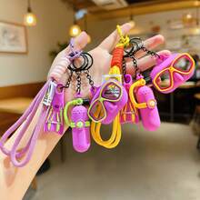 Diving Keychain Bag Charm, Mini Oxygen Tank, Diving Mask & Flippers Pendant, Cute Couple Keychain Gift - Multicolor - View 2