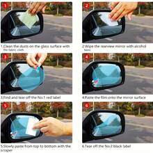6pcs Waterproof Anti-Fog Rearview Mirror PVC Film - Clear Vision, Suitable For Car Interior Rearview Mirror, Car Side Mirror, Rainproof Durable, High Definition High Transparency Anti-Glare Anti-Scratch, Perfect Enhancement Of Vehicle Appearance - Multicolor - View 4