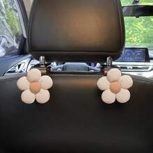 2件組汽車座椅頭枕掛鉤，可愛花卉圖案汽車後座手提包收納架，汽車座椅背花紋掛鉤，可掛外套、雨傘、購物袋，適用於所有車型 - A - 查看 7
