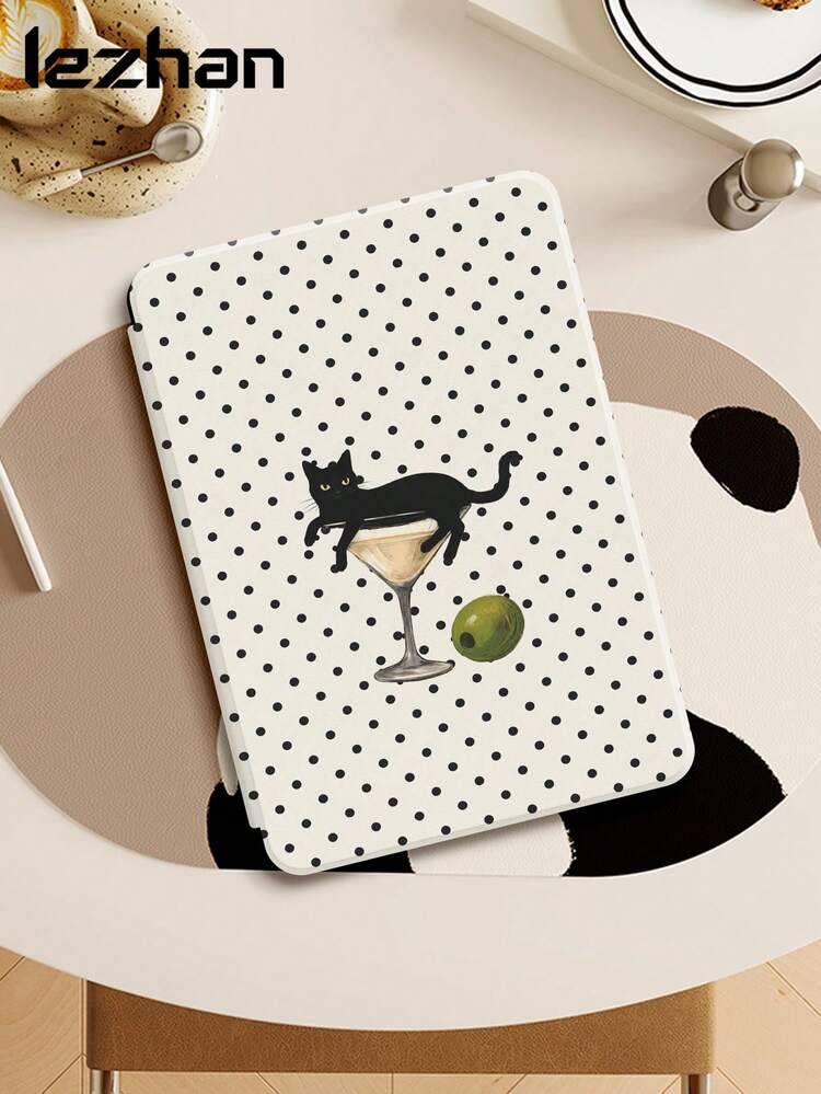 Polka Dot Cat Pattern Protective Case, Compatible With Kindle 2024, Ko-Bo, Kindle NK 11/Kindle Youth Edition/Kindle Paperwhite 5, Compatible With IPad 10.2 Inch 10th Gen/ 11(A16)2025(11-Inch), Galaxy Tab A8 10.5 Inch 2022, With Auto Wake/Sleep Function, Lightweight And Convenient, Perfect Fit To Protect Your Reading Device - Multicolor - View 40