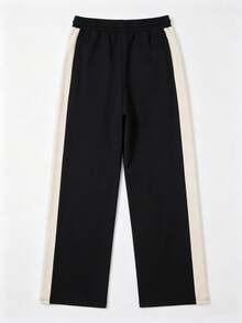 GRDR Men's Summer Casual Loose Drawstring Elastic Waist Wide Leg Long Pants With Draped Lazy Style - Black - View 7
